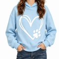 thumbnail image 1 of ITSAME Hoodie for Girls (1-10) Long Sleeve Pullover Loose Fit Heart Print Fall Casual Comfy Hooded Sweatshirt Size 3T, 1 of 6