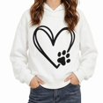 thumbnail image 1 of ITSAME Hoodie for Girls (1-10) Long Sleeve Pullover Loose Fit Heart Print Fall Casual Comfy Hooded Sweatshirt Size 5T, 1 of 6