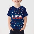 thumbnail image 1 of ITSAME Independence Day T-Shirt for Boys, Crewneck USA Print Short Sleeve Summer Fashion Casual Patriotic Tee Multicolor Size 7-8T, 1 of 5