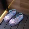 thumbnail image 1 of ITSAME Jelly Sandals for Girls, Cute Bow Non-Slip Ankle Strap Kids Fashion Princess Beach Shoes Purple 8.5M(Toddler), 1 of 6