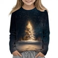 thumbnail image 1 of ITSAME Kids Christmas Long Sleeve Tops, Casual Fashion Funny Xmas Graphic Crew Neck Boys Girls Pullover Shirt Multicolor 7T, 1 of 7