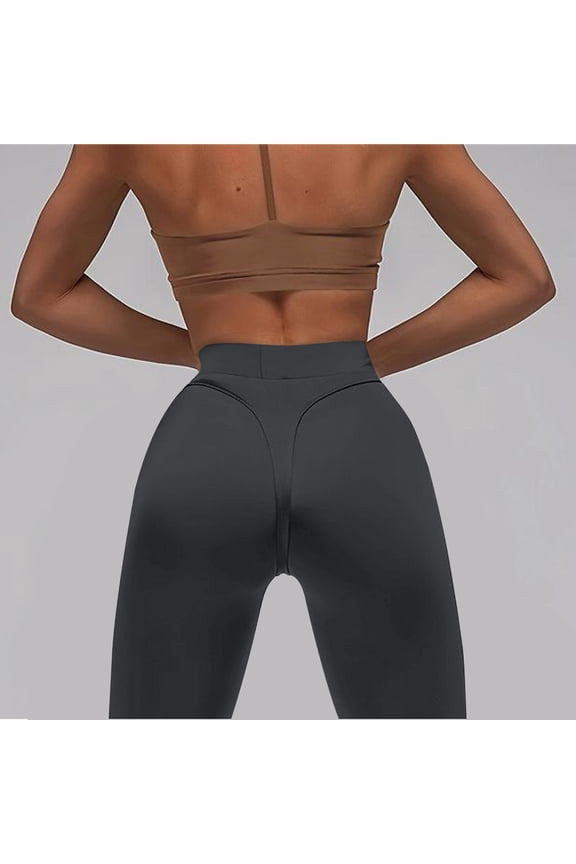 Leggings for Womens, High Waisted Tight Fitting Hip Lifting Elastic Running Yoga Workout Pants Gray XL