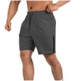 thumbnail image 1 of ITSAME Men's Athletic Shorts, Quick Drying Loose Fit Drawstring Breathable Gym Sports Shorts Dark Gray L, 1 of 5