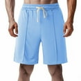 thumbnail image 1 of ITSAME Men's Performance Shorts, Drawstring Active Stretch Flat Front Casual Golf Shorts with Pockets Light Blue S, 1 of 7
