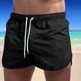 thumbnail image 1 of ITSAME Men's Running Shorts, Quick Drying Active Fit Drawstring Gym Sports Shorts with Pockets Black L, 1 of 5