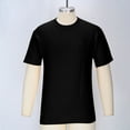 thumbnail image 1 of ITSAME Men's Short Sleeve T-Shirt, Cotton Pockets Solid Color Crew Neck Summer Causal Loose Tee Black L, 1 of 9