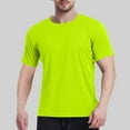 thumbnail image 1 of ITSAME Men's Short Sleeve Tee, Breathable Casual Crew Neck Solid Color 2025 Summer Casual Basic T-Shirt Yellow 2XL, 1 of 8