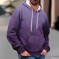 thumbnail image 1 of ITSAME Mens Fleece Hoodie, Gradient Prints with Pockets Loose Fit Casual Pullover Hooded Sweatshirt Purple 3XL, 1 of 5