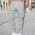 thumbnail image 1 of ITSAME Mens Fleece Jogger Pants, Active Fit with Pockets Drawstring Running Workout Sweatpants Gray XL, 1 of 5