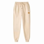 ITSAME Mens Jogger Sweatpants, Fashion 2025 Drawstring with Pockets Running Workout Tapere Trousers Beige 3XL