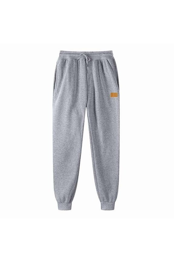 Mens Jogger Sweatpants, with Pockets Fashion 2025 Drawstring Running Workout Tapere Trousers Gray 3XL