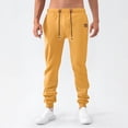 thumbnail image 1 of ITSAME Mens Joggers with Pockets, Drawstring Active Fit Running Workout Trousers Athletic Sweatpants Yellow XL, 1 of 8