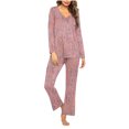 thumbnail image 1 of ITSAME Pajama Sets for Womens, Retro Floral Long Sleeve Tops Fit Pants Casual Home Clothes 2-Piece Beige L, 1 of 5