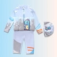 thumbnail image 1 of ITSAME Rash Guard Swimwear for Toddler Boys, Cute Cartoon Print Sun Protection Long Sleeve performance Floating Swimsuit 2-Piece Multicolor 2T, 1 of 5