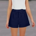 thumbnail image 1 of ITSAME Shorts for Girls, Elastic Waist Loose Fit Cotton Summer Casual Fashion Comfortable Shorts Blue 5T, 1 of 4
