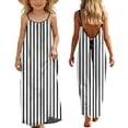thumbnail image 1 of ITSAME Slip Dress for Girls, Striped Print Backless Loose Fit Summer Fashion Casual Dress for Kids Black 13T, 1 of 9