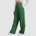 thumbnail image 1 of ITSAME Sweatpants for Womens, Straight Leg with Pockets Drawstring Loose Fit Workout Pants Green M, 1 of 6
