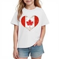 thumbnail image 1 of ITSAME T-Shirt for Boys Girls, Round Neck Heart Print Short Sleeve Kids Casual Fashion Loose Pullover White Size 7T, 1 of 6