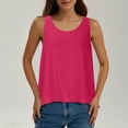 thumbnail image 1 of ITSAME Tank Tops for Womens, Loose Fit Sleeveless Round Neck Summer Causal Basic Blouse Hot Pink M, 1 of 7