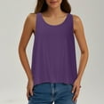 thumbnail image 1 of ITSAME Tank Tops for Womens, Sleeveless Loose Fit Round Neck Summer Causal Basic Blouse Purple M, 1 of 7