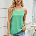 thumbnail image 1 of ITSAME Tank Tops for Womens, Striped Color Block Sleeveless Loose Fit Fashion Casual Cami Tees Mint Green S, 1 of 8