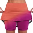 thumbnail image 1 of ITSAME Tennis Skirts for Womens, High Waist Tummy Control Plus Size Stretch Pleated Sports Skorts Orange, 1 of 5