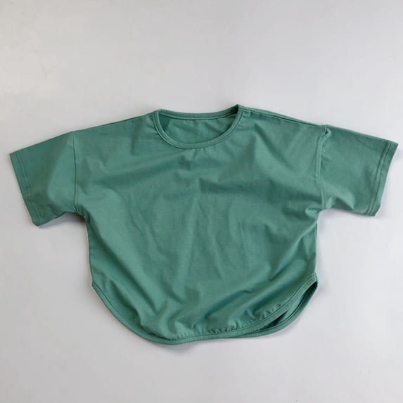 ITSAME Toddler Boys Cotton T-Shirts Loose Fit Crewneck Tops Summer Basic Casual Tees Blue Size 3