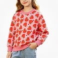 thumbnail image 1 of ITSAME Toddler Girls Cotton Sweatshirt (1-7) Long Sleeve Crewneck Pullover Cute Print Kids Comfort Casual Top Size 5T, 1 of 9