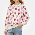 thumbnail image 1 of ITSAME Toddler Girls Crewneck Sweatshirt (1-7) Soft Cotton Crewneck Long Sleeve Pullover Cute Print Comfort Casual Top Size 3T, 1 of 9