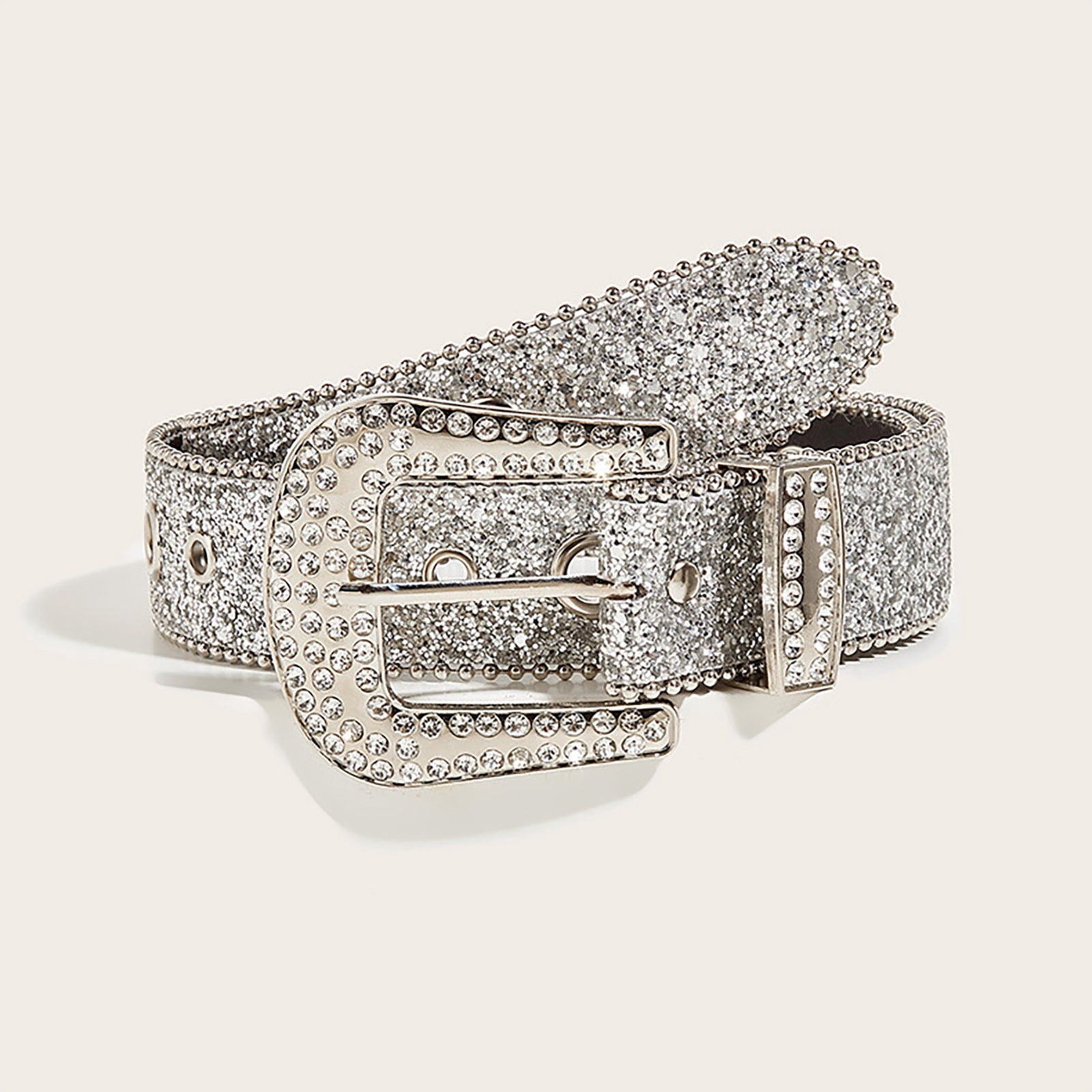 Vintage rhinestone adjustable belt Vintage Crystal Rhinestone Belt - Three (3) Rolls of Clear  main image 4