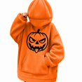 thumbnail image 1 of ITSAME Women's Hooded Sweatshirt Halloween Print Long Sleeve Loose Pullover Hoodie with Pocket Size S, 1 of 8