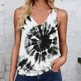 thumbnail image 1 of ITSAME Women's Tank Tops, V-Neck Tie-dye Sleeveless Summer Casual Loose Basic Blouse White M, 1 of 4