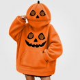 thumbnail image 1 of ITSAME Womens Hooded Sweatshirt Long Sleeve Halloween Print Loose Fit Oversized Pullover Hoodie with Pocket Size M, 1 of 8