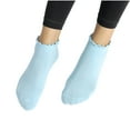 thumbnail image 1 of ITSAME Womens Non Slip Socks, Ruffled Cotton Breathable Athletic Yoga Socks Blue Free Size, 1 of 1