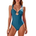 thumbnail image 1 of ITSAME Womens One Piece Swimsuit Quick-Dry Tummy Control Slimming Fashion Bathing Suit Light Blue Size XL, 1 of 7
