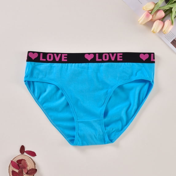 ITSAME Womens Plus Size Briefs Cotton Breathable Stretch Panties Soft Comfort Underwear Blue Size 3XL