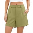 thumbnail image 1 of ITSAME Womens Plus Size Dress Shorts Wide Leg Flat Front High Waisted Ladies Fashion Formal Shorts Bronze Size L, 1 of 6