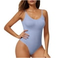 thumbnail image 1 of ITSAME Womens Shapewear Bodysuit, Adjustable Strap Seamless Tight Fit Yoga Sport Jumpuit Light Blue M, 1 of 7