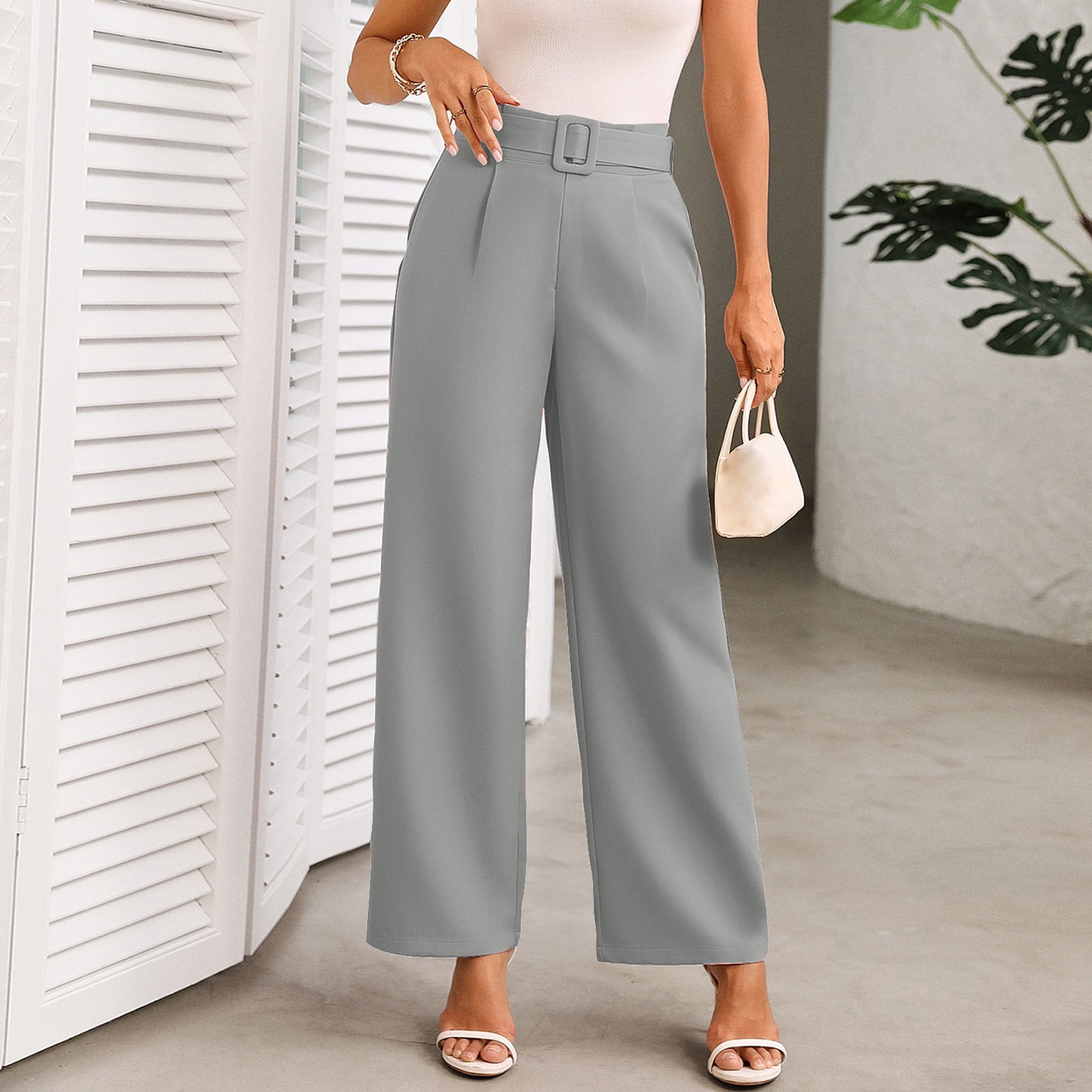【Anyone more】Mime Light Gray Wide Pants Miou Muse Straight Wide Leg Denim Pants, 98% Cotton 2