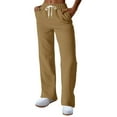 thumbnail image 1 of ITSAME Womens Straight Leg Sweatpants, Casual Loose Fit Drawstring Stretchy Workout Pants with Pockets Brown M, 1 of 4