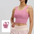 thumbnail image 1 of ITSAME Womens Workout Yoga Tank Tops with Chest Pad Stretchy Slim Gym Running Athletic Tops Hot Pink Size S, 1 of 6