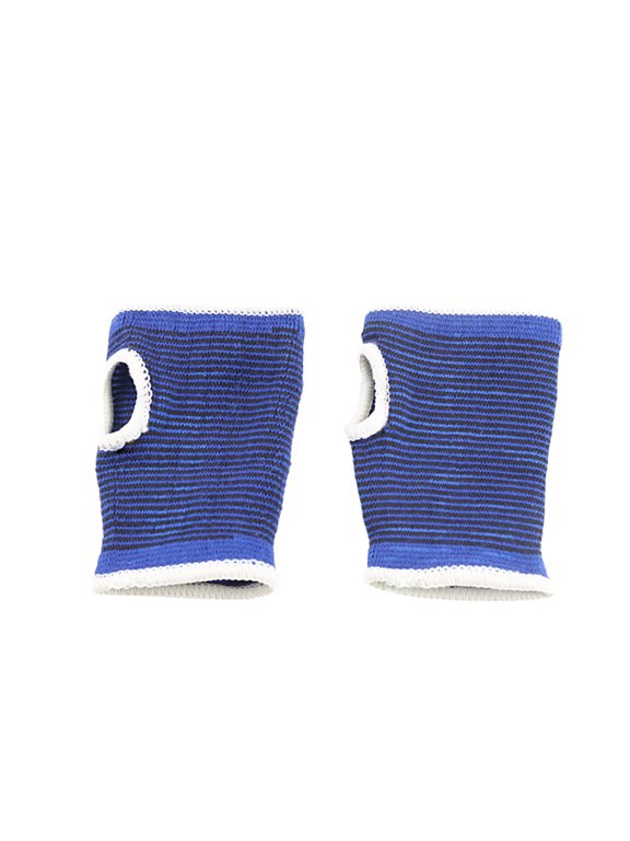 1 Pair Hand Protective Cover Men and Women Fitness Knitting Absorb Sweat Glove for Outdoor Exercise (Blue, Free Size)
