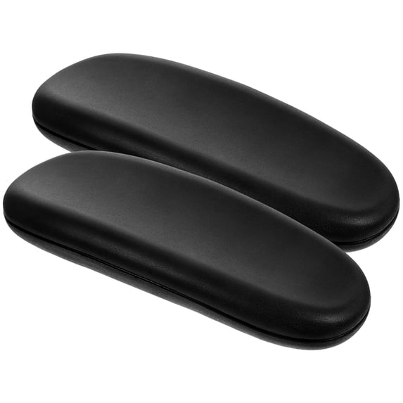 RENACLIPY Black PU Gaming Chair Armrest Pads 1 Pair Comfortable Protective Covers for Office and Home Use