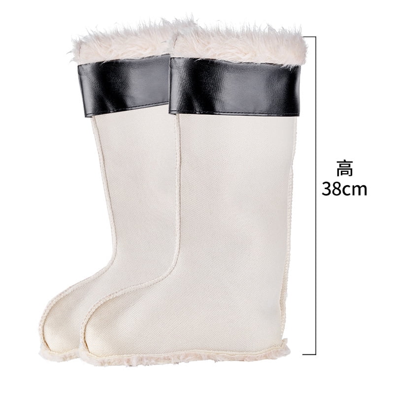 ITSELFER 1 Pair Winter Boot Liners For Men Warm Rain Boot Liner Detachable High Tall Boot Socks For Cold Weather Liners For Rain Boots Fits 39-40