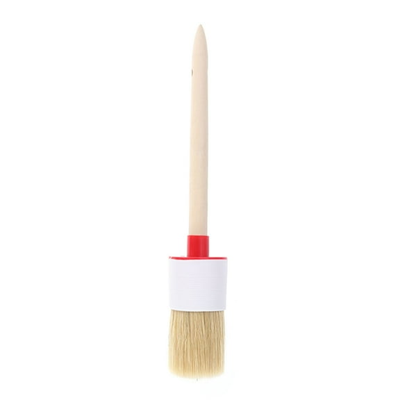 ITSELFER 1 Pc Bristle Brush Wooden Handle Oil Painting Brush Round Bristle Chalk Round Bristle Brush for BBQ (20mm)