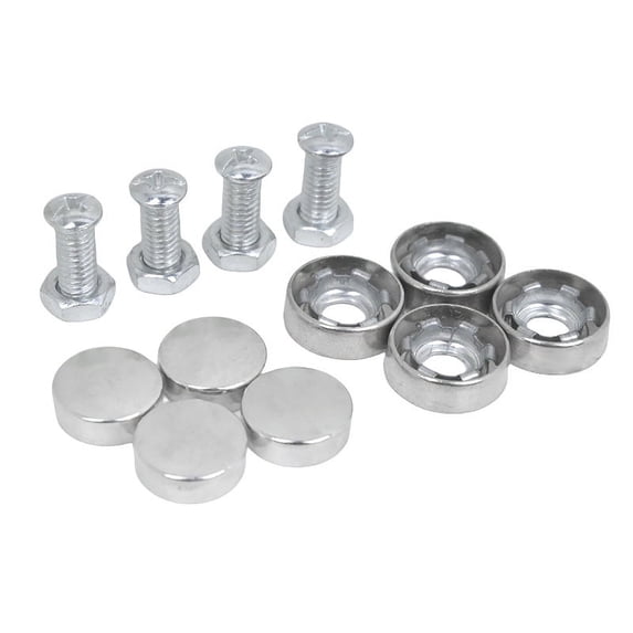 Ton's Performance Snake Chrome Anti-Theft License Plate Screws - Stainless Steel With Inserts