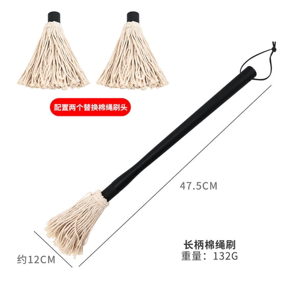 ITSELFER 1 Set Grill Basting Mop BBQ Mop Sauce Basting Mop Roasting Oil Brush Wooden Handle Oil Brush Basting Mop BBQ Mop Sauce Basting Mop Roasting Oil Brush Wooden Handle Oil Brush