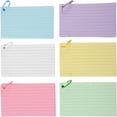 ITSELFER 1 Set Index Cards with Holes Punched Flash Cards with Rings
