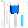 ITSELFER 1 Set Plastic Graduated Cylinders Beakers with Transfer