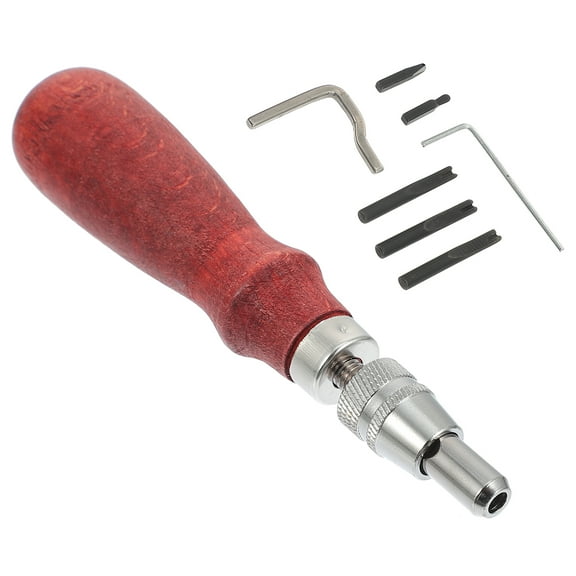 ITSELFER 1 Set Professional 7 In 1 Leather Craft Tool Leather Groover Tool Hand Tools